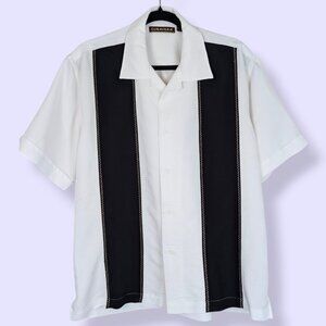 CubaVera Black & White Cuban Shirt